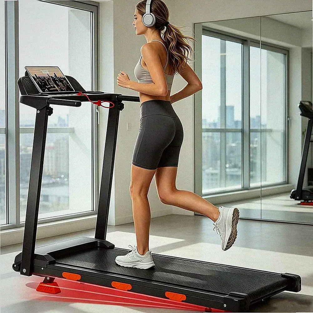Laufband für zuhause 12KM/H, mit 15 % Steigung (manuelle), Heimlaufband Fitness
