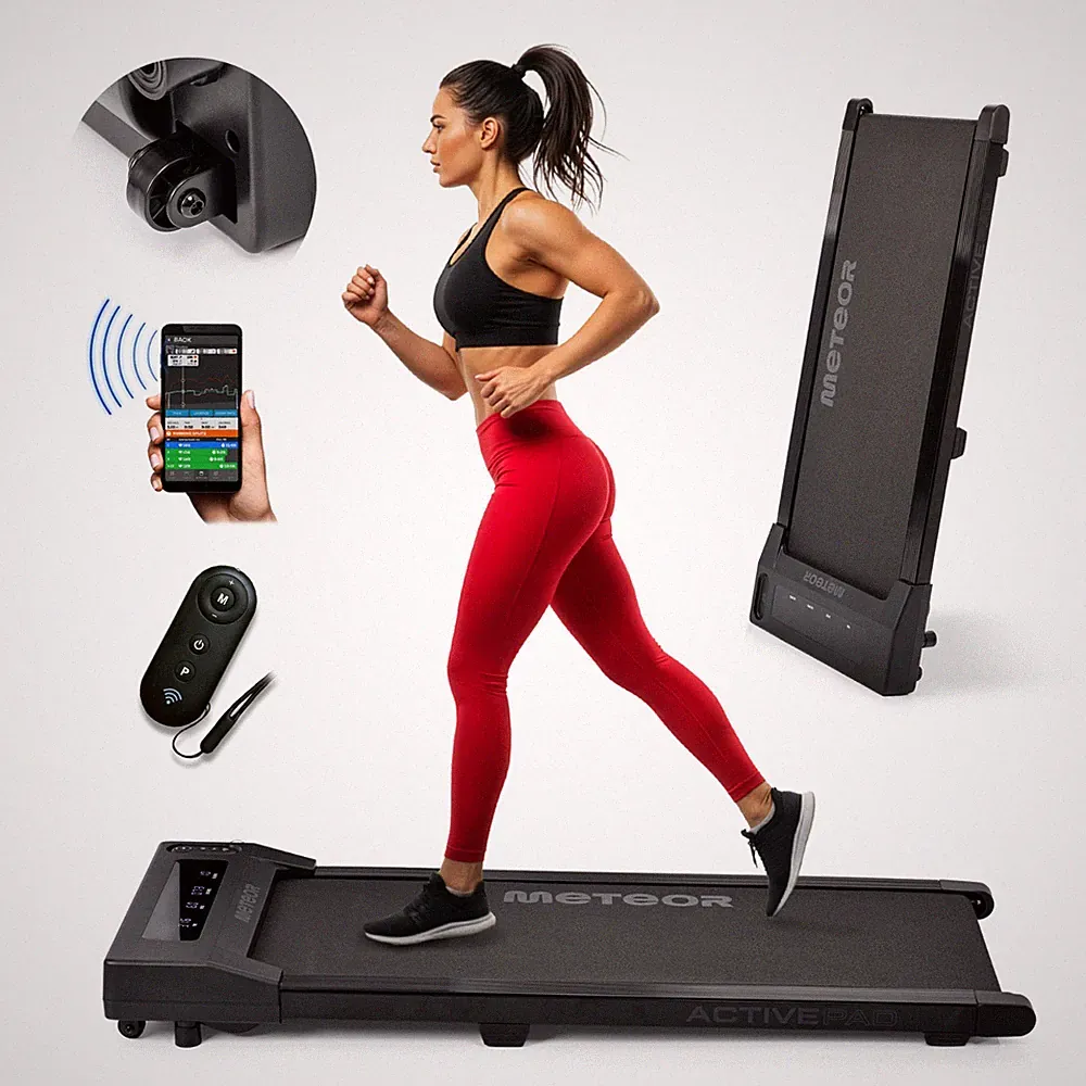 Laufband für Zuhause Fitness Walking Pad Mit Apps klappbar 120kg 6 km/h METEOR