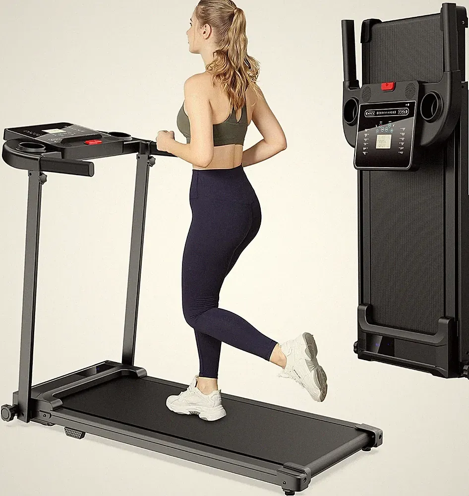 laufband für zuhause klappbar elektrisches tretmühle 10km h leise klein 100x38cm