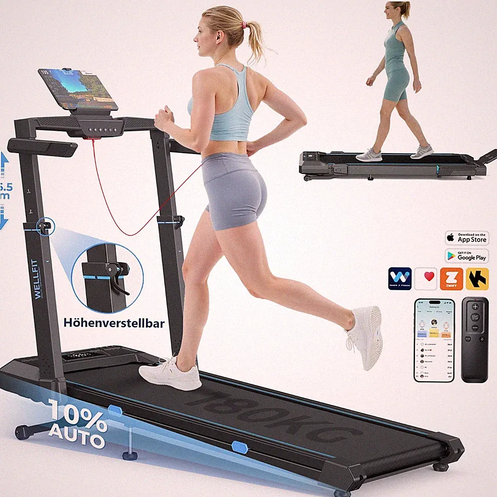 Laufband für Zuhause klappbar mit Handlauf 3,5PS,1-14km/h,180kg,für Zuhause,Büro