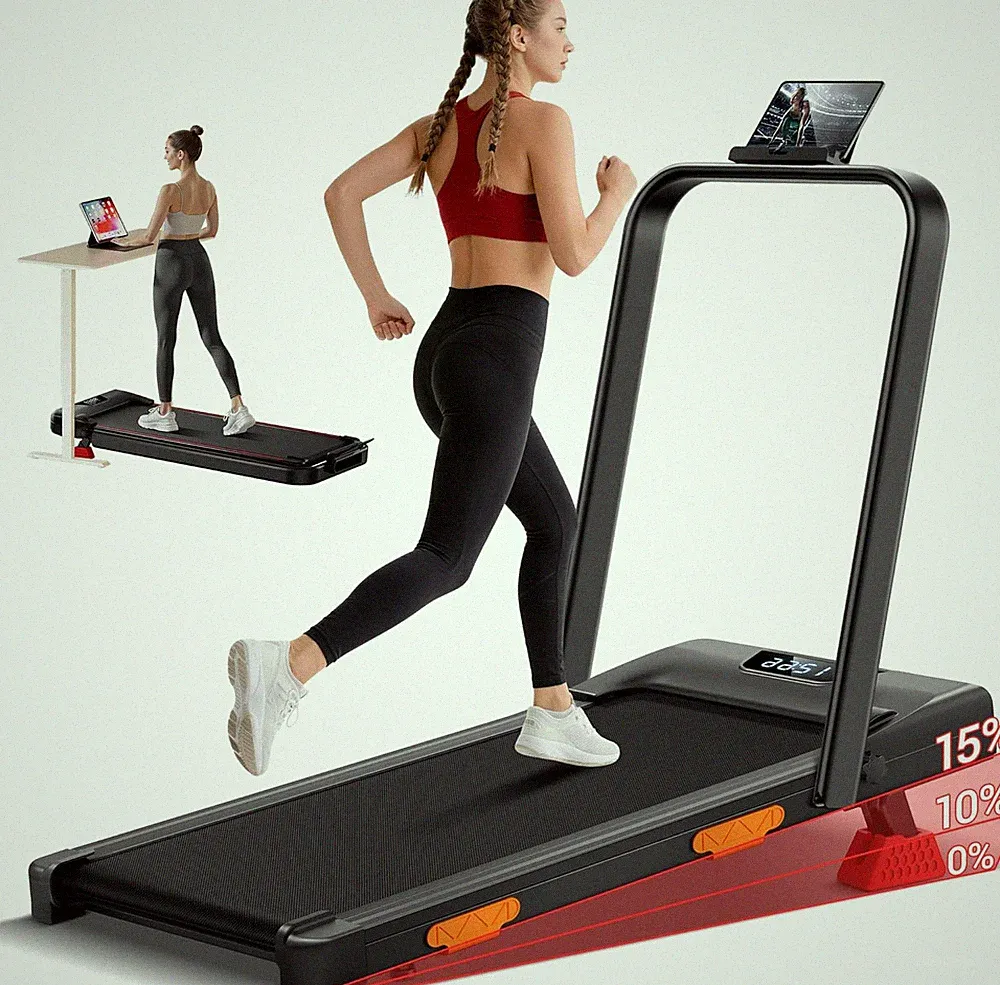 Laufband Für Zuhause Klappbar Mit Steigung 15%, 10KM/H Laufbänder, Treadmill fo