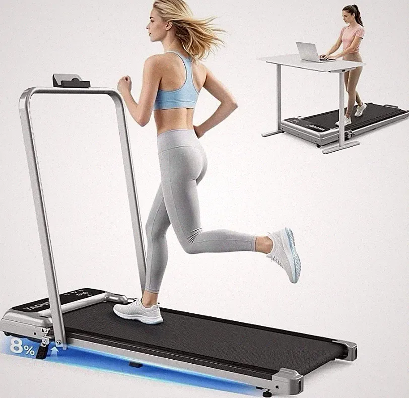 Laufband für Zuhause klappbar mit Steigung, Walking Jogging Maschine