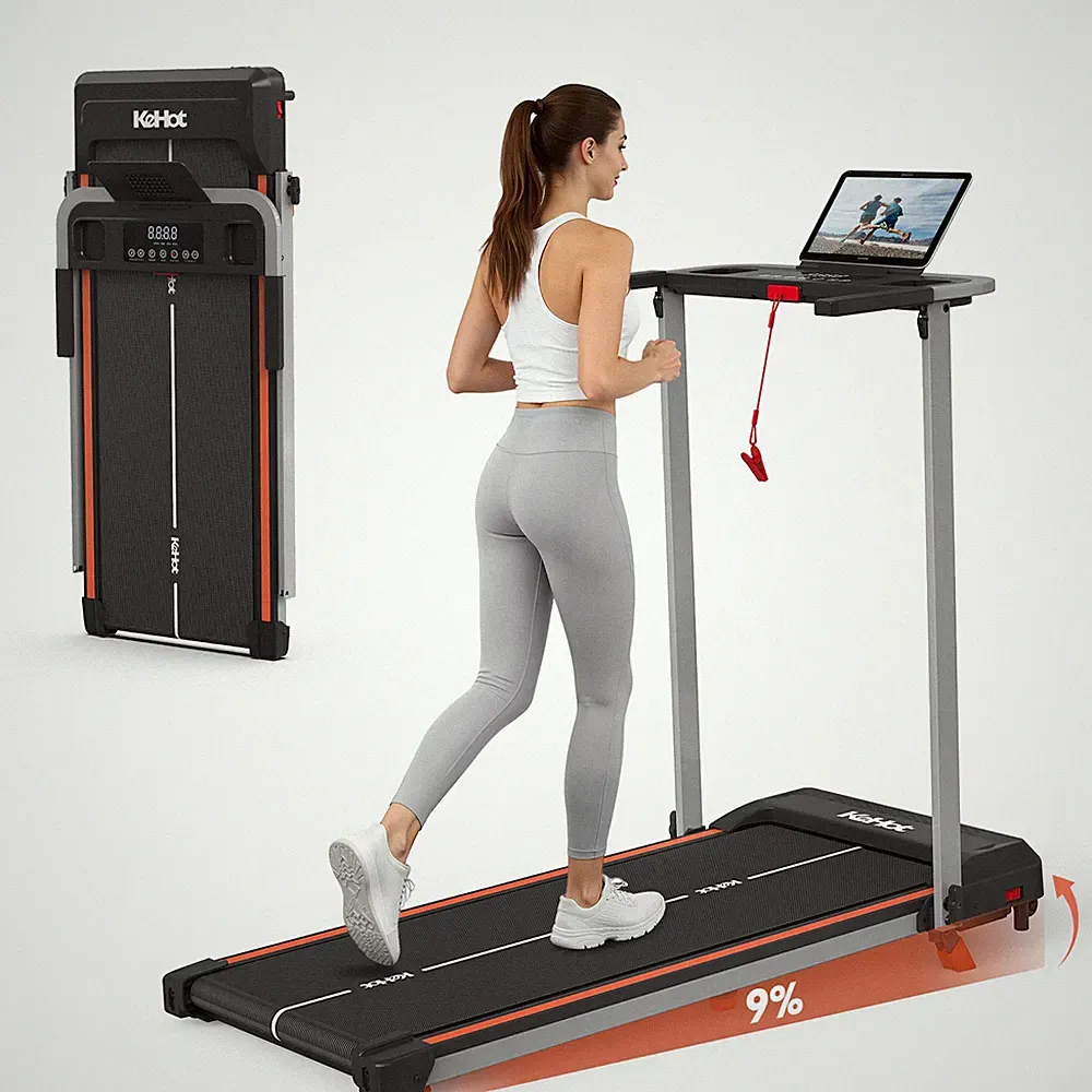 Laufband für zuhause, Leise & Klappbar, 1-12 km/h, Mit Bluetooth,LED-Display