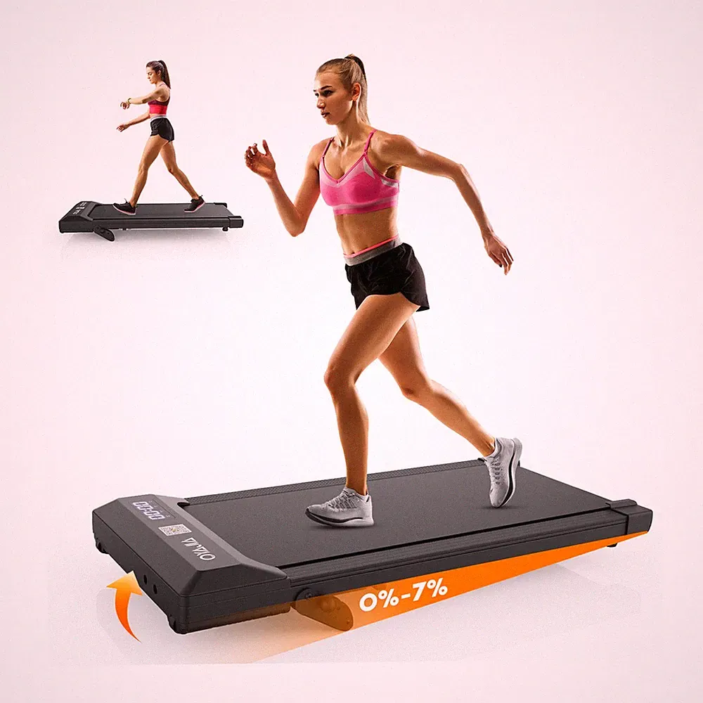 Laufband für Zuhause mit 7% Steigung, 1-6 km/h Walking Pad elektrisch klappbar