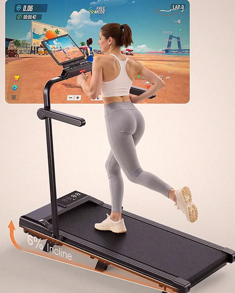 Laufband Für Zuhause Mit App Und Fernbedienung Max 6Km/H Und 12Km/H Version, Sch