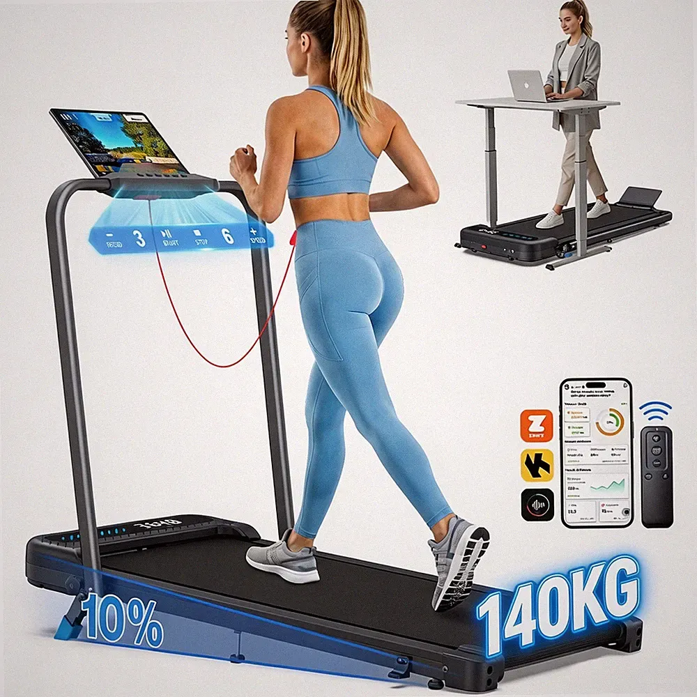 Laufband Für Zuhause mit Steigung 10% Elektrisch Klappbar Walking Pad bis 145kg