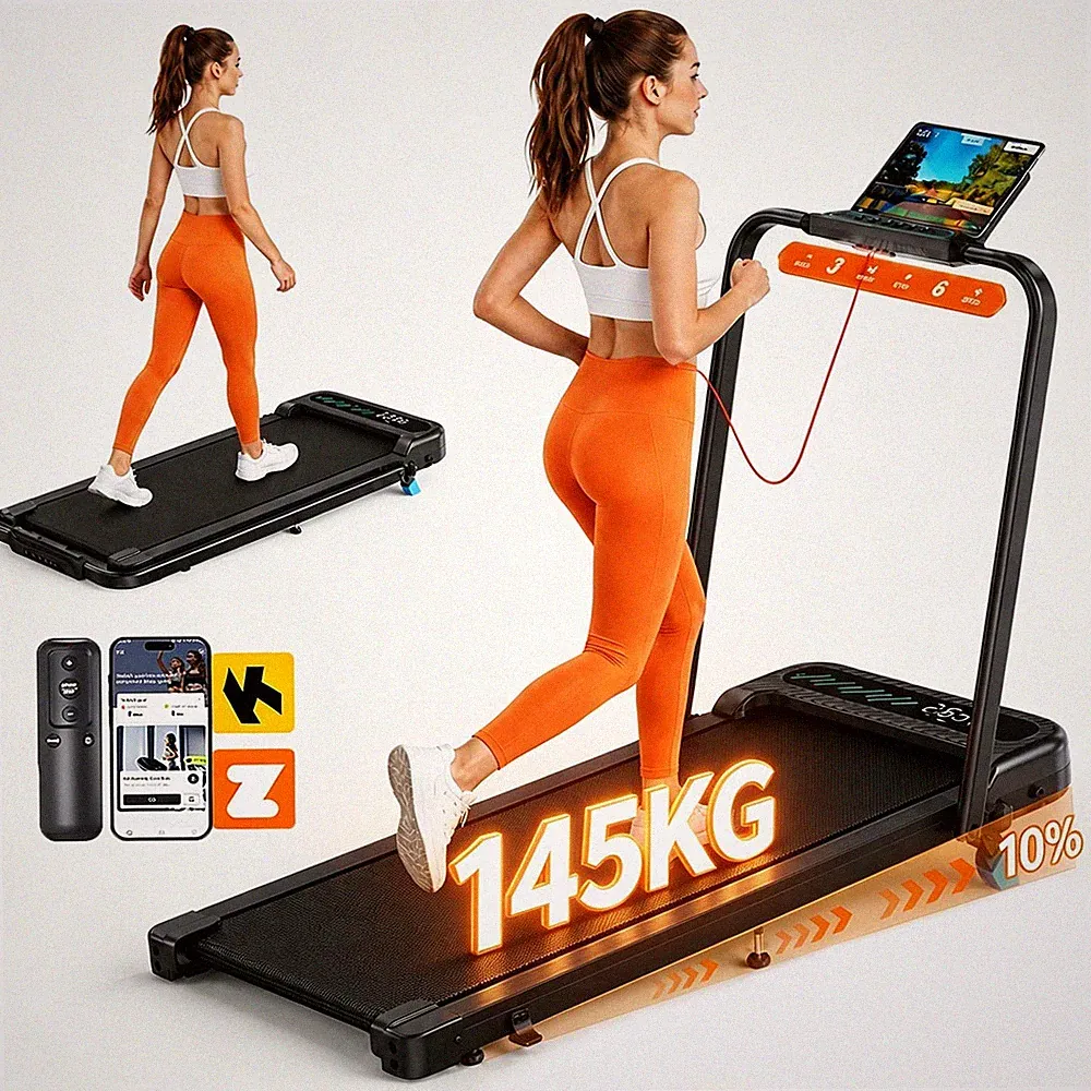 Laufband für Zuhause mit Steigung APP Elektrisch Klappbar Walking Pad bis 145kg