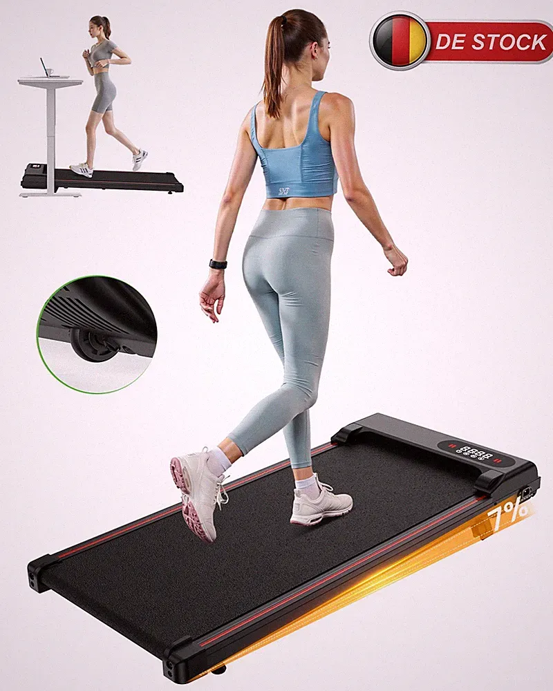 Laufband für Zuhause mit Steigung Elektrisch Klappbar Walking Pad Untertisch 8km