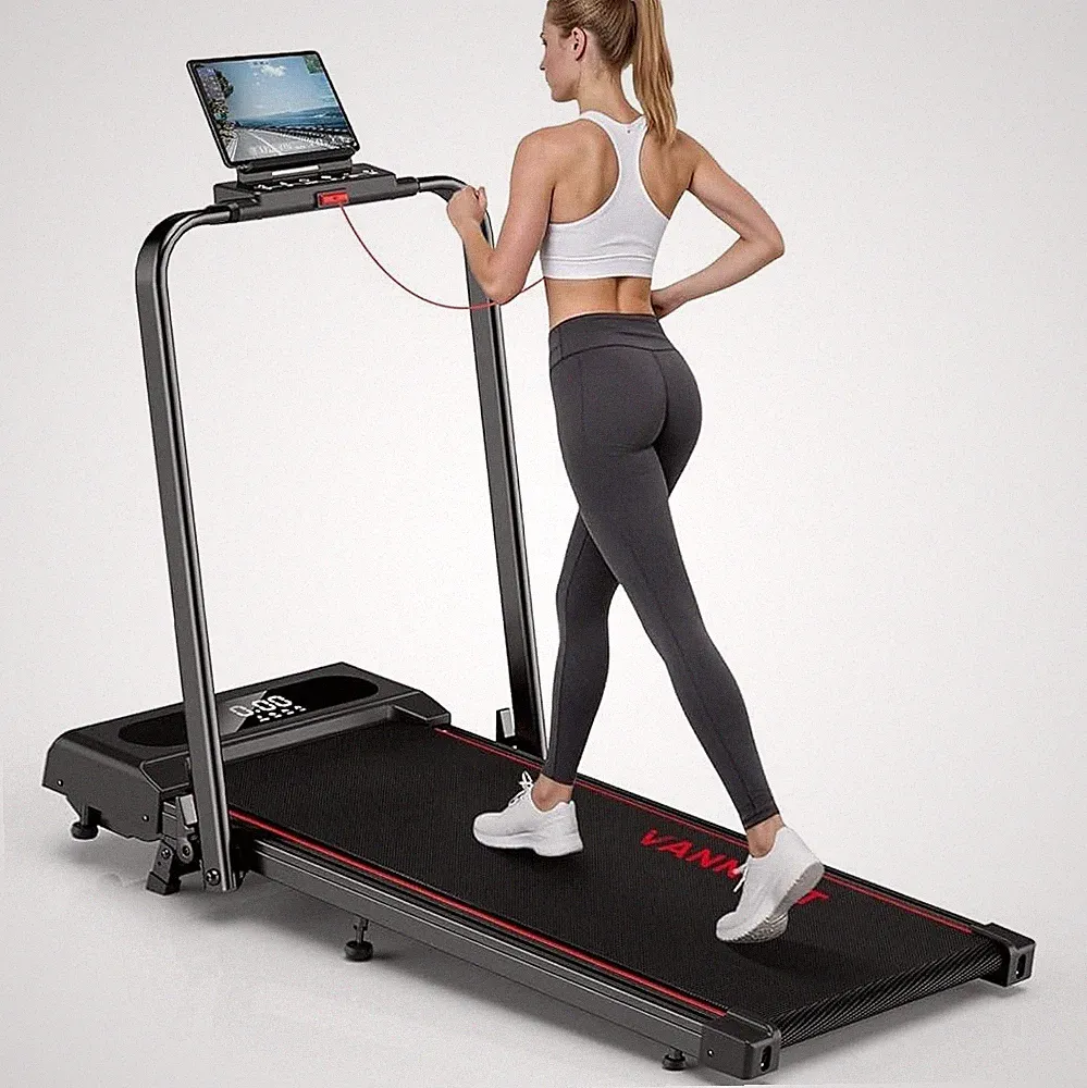 Laufband für Zuhause,Walking Pad,1-12 km/h Klappbar9%Steigung,LCDDisplay mit App