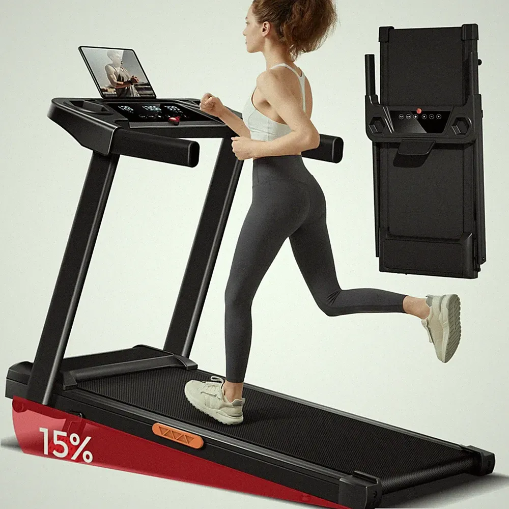 Laufband Heim 12KMH 3PS Klappbar Steigung LED Anzeige Genuss
