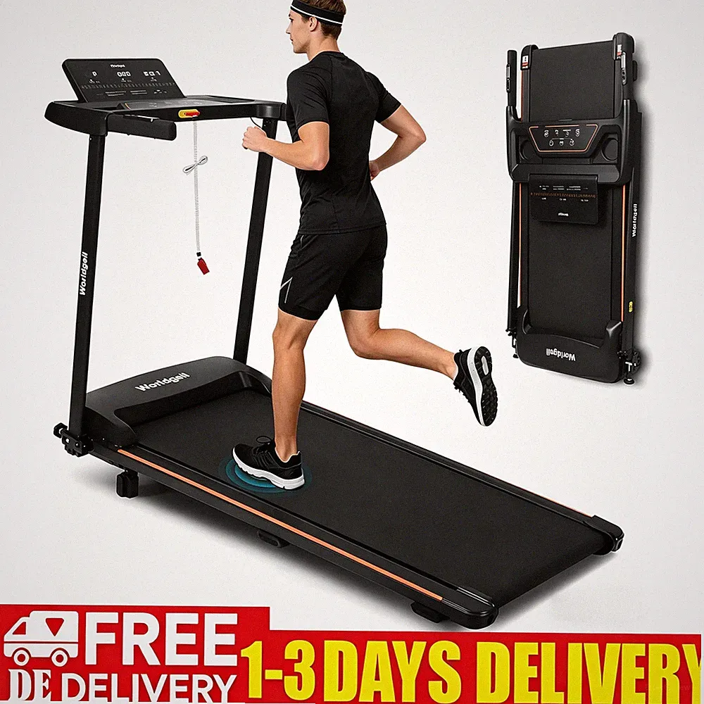 Laufband Heimtrainer klappbar leise 1‑14 km/h Trainingsgerät 138x62cm für Zuhaus