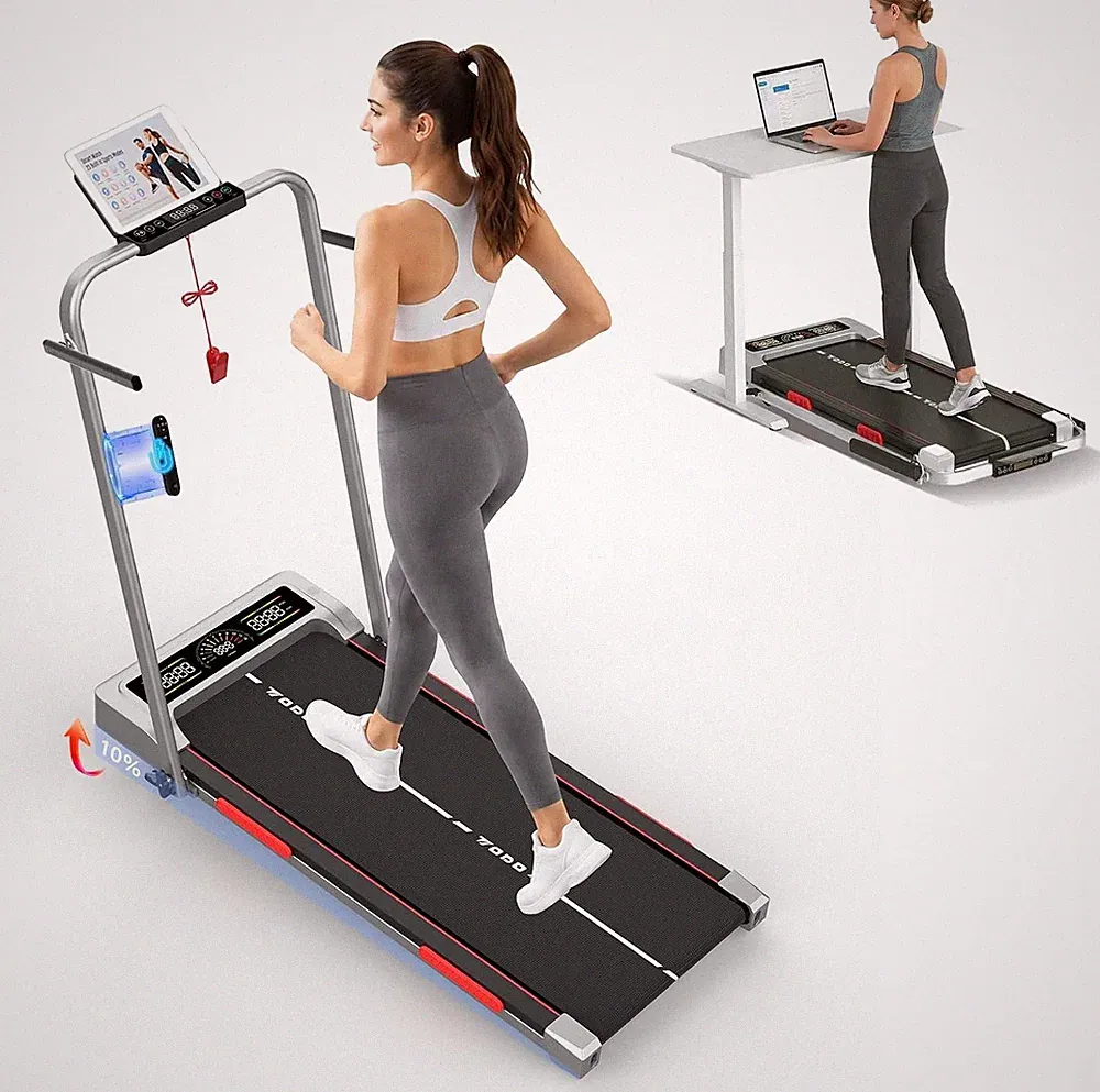 Laufband klappbar 1-12km/h 3,5HP mit 10% Neigung Bluetooth Lautsprecher APP