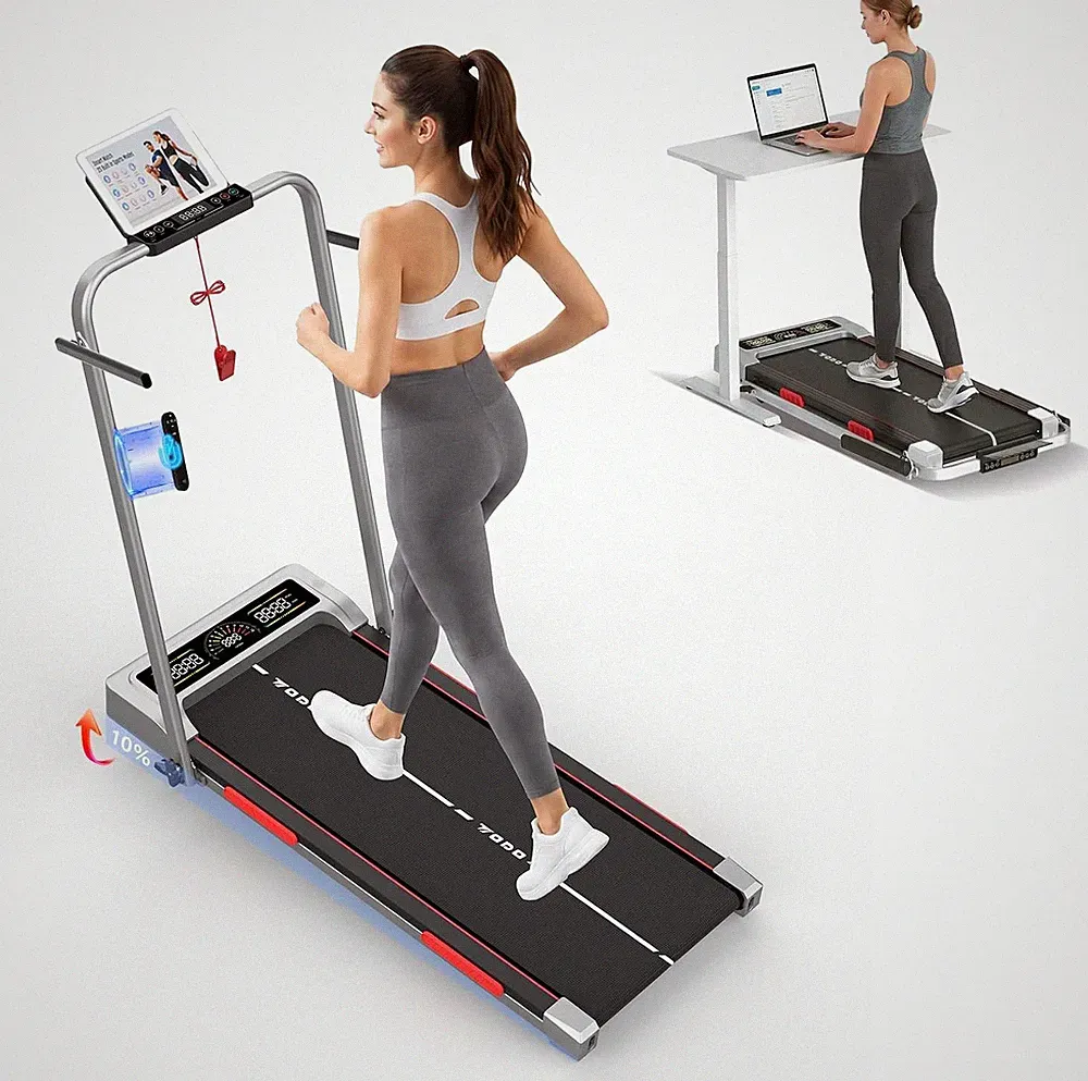Laufband Klappbar 1-12km/h 3,5HP mit 10% Neigung Bluetooth Lautsprecher für