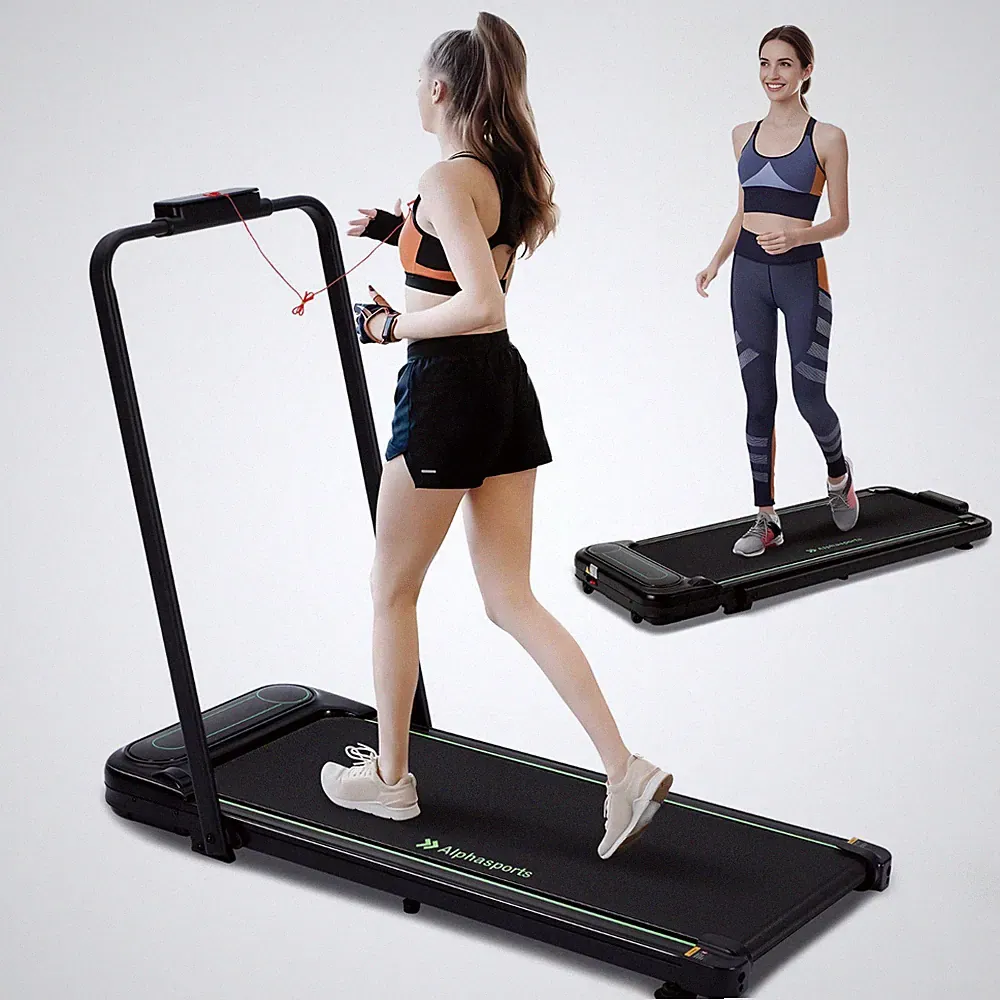 Laufband klappbar 12 km/h LCD Puls Heimtrainer für zuhause Walkpad 100 kg