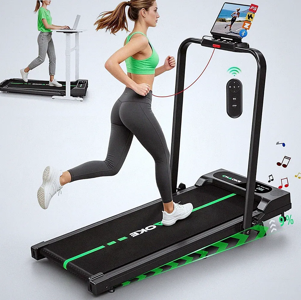 Laufband klappbar 12km/h 5-in-1 mit Lautsprechern 2,75HP Motor bis 160kg