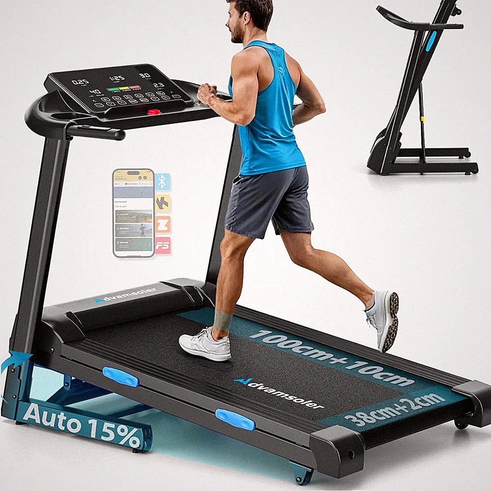 Laufband Klappbar 14KM/H 3,0-PS-Motor 15% Neigung 12 Programme Fitnessgeräte