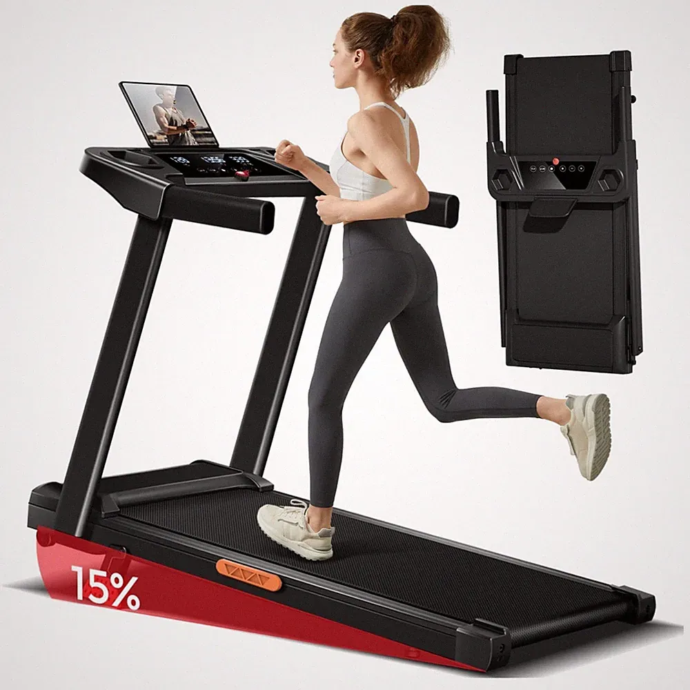 Laufband klappbar 15% Steigung 3PS 12KM/H LED Display für Zuhause