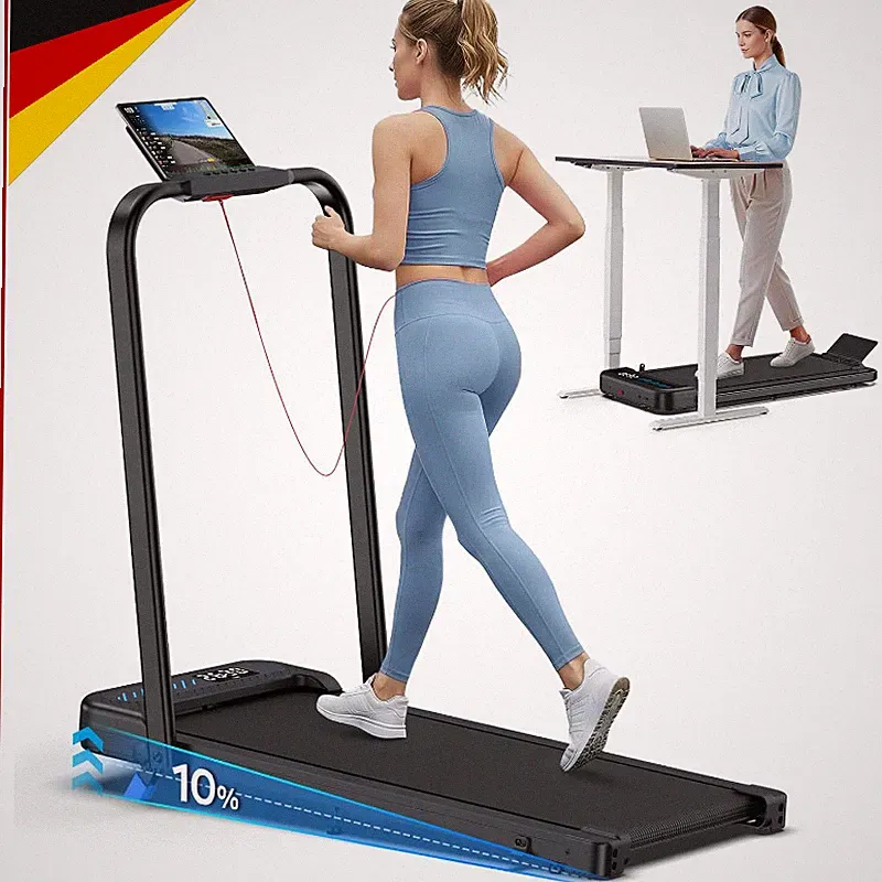 Laufband Klappbar 4 in 1 3,0PS LED-Anzeige Leise bis 150 kg für Zuhause Büro