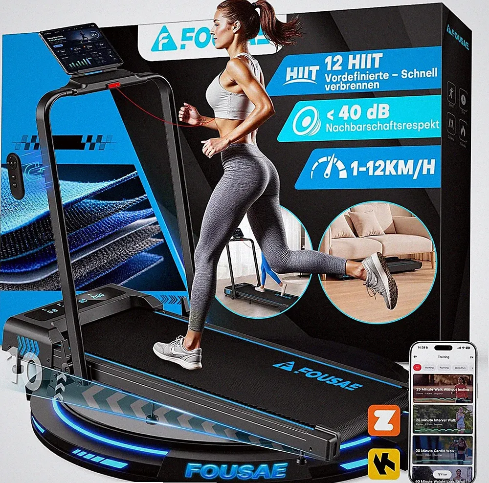 Laufband Klappbar 5 in 1 12km/h 2,75HP mit 10% Steigung LED-Anzeige
