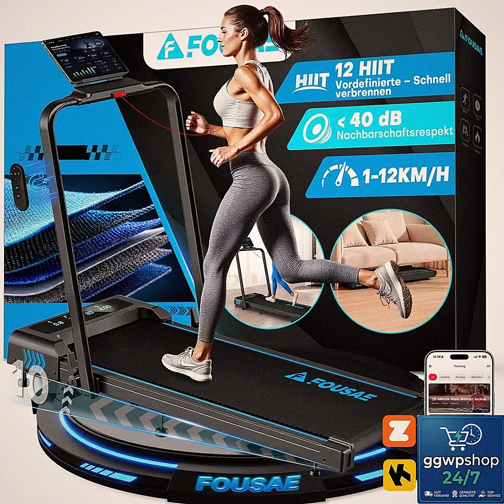 Laufband Klappbar 5 in 1 12km/h 2,75HP mit 10% Steigung LED-Anzeige für Zuhause