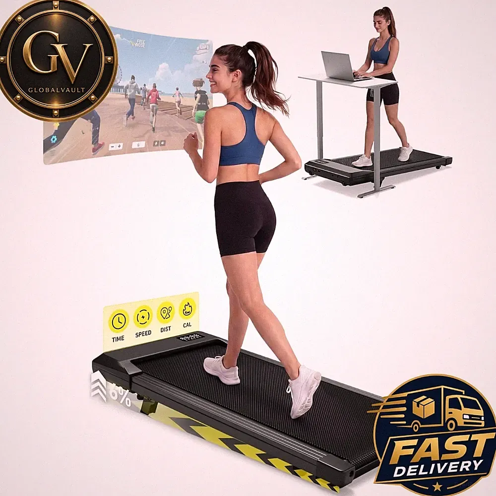 Laufband Klappbar 6% Neigung 2,5 PS Walking Pad App-Steuerung Homeoffice