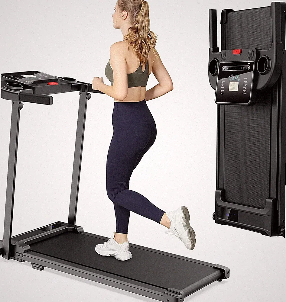 Laufband Klappbar Elektrisch 10 km/h Leise für Zuhause Büro Tretmühle Klein