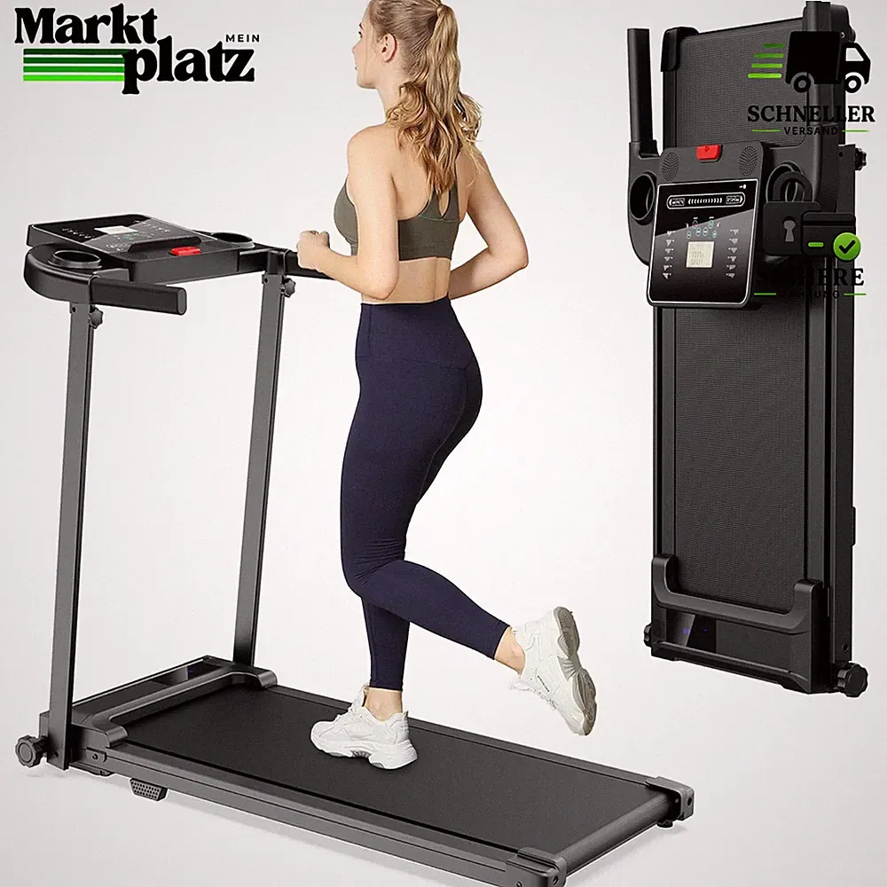Laufband Klappbar Elektrisch 10Km/h Leise Klein für Zuhause Büro Tretmühle
