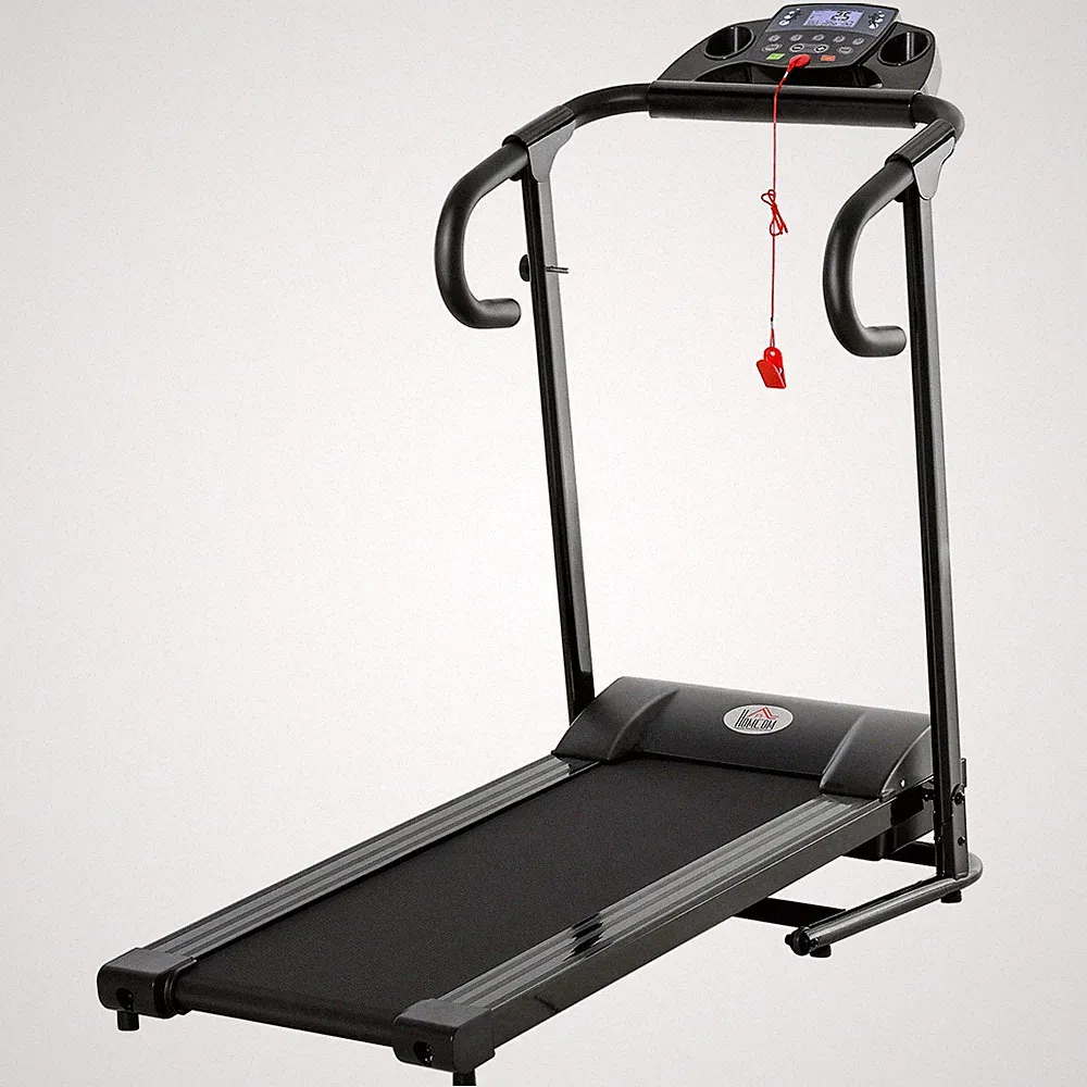Laufband Klappbar elektrisch 500 W 0,8-10 km/h 0,75HP Handyhalterung Schwarz