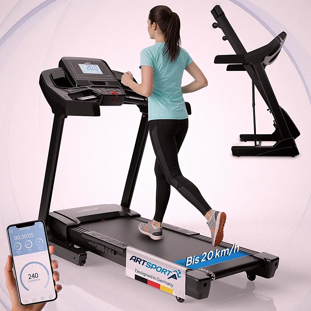 Laufband klappbar elektrisch Heimtrainer fitness automatische Neigung Artsport®