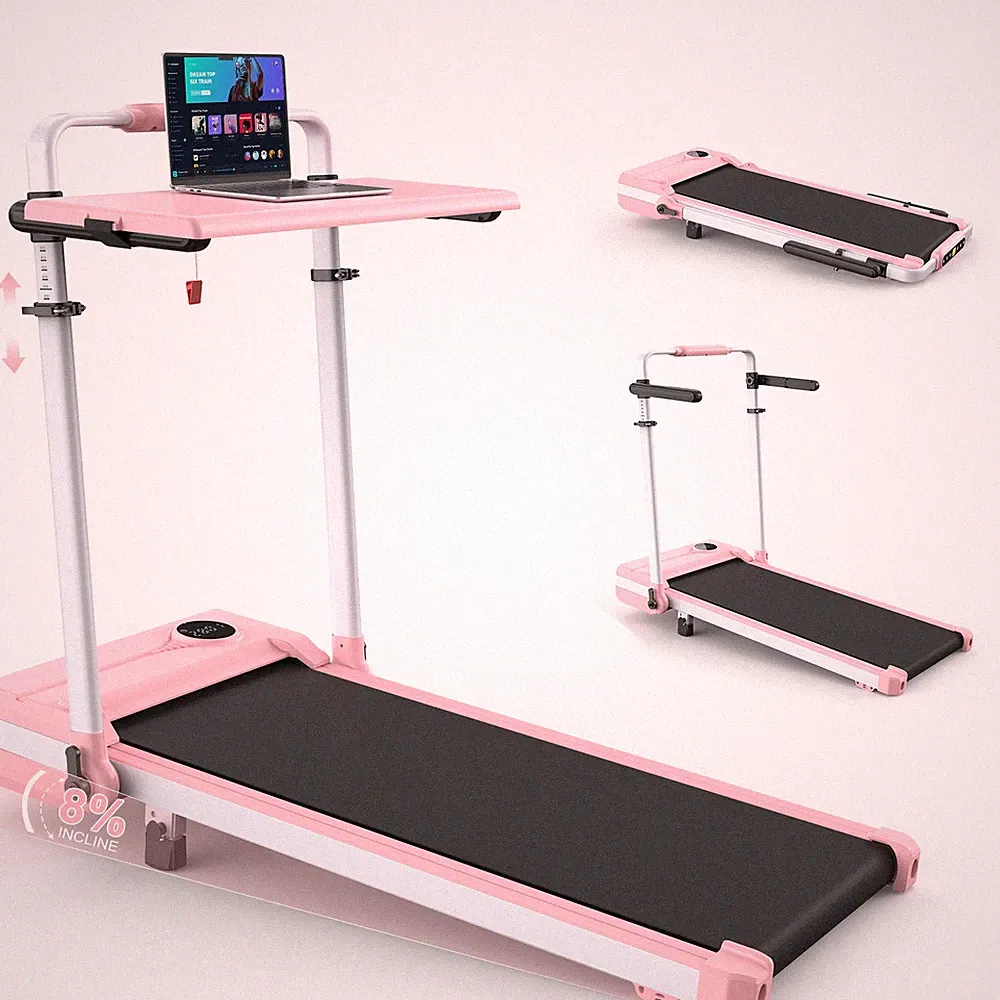 Laufband Klappbar Für Zuhause Walking Pad 8% Steigung Mit Schreibtisch bis 150kg