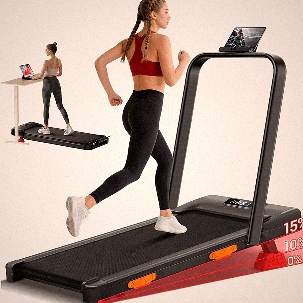 Laufband Klappbar Heimtrainer 15 Steigung 12KM/H 3PS Schwarz