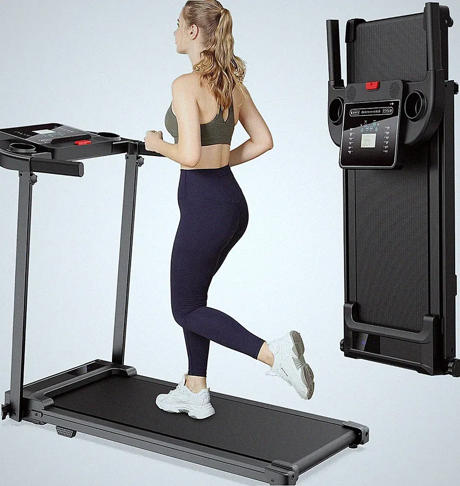 Laufband Klappbar Laufpad Elektrisch mit 10 Km h für Zuhause Büro Fitness 5 Stk