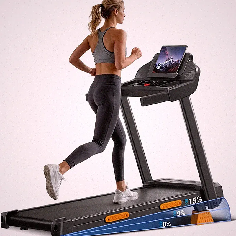 Laufband Klappbar mit Steigung 15% 12KM/H 3,0-PS-Motor LED-Anzeige 136KG Zuhause