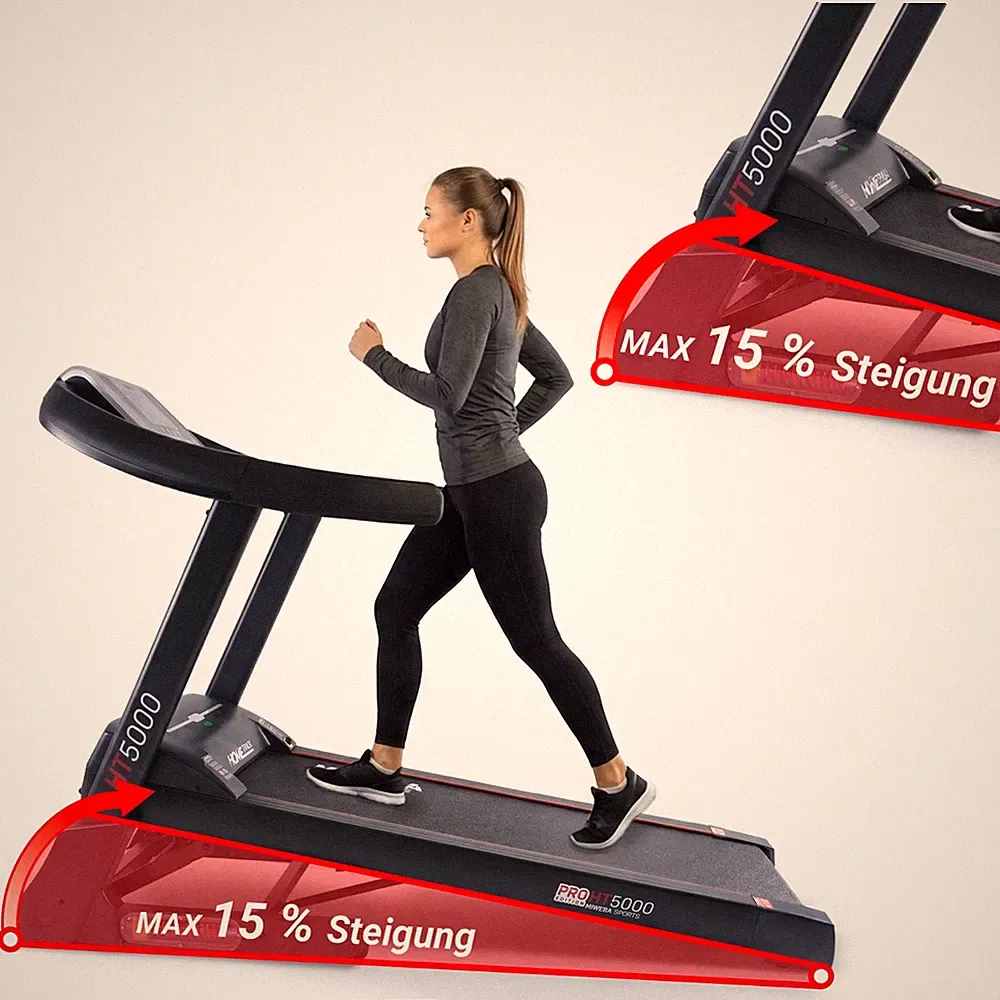 Laufband Klappbar mit Steigung 15% Fitness Joggen Heimtrainer App 2600 Watt