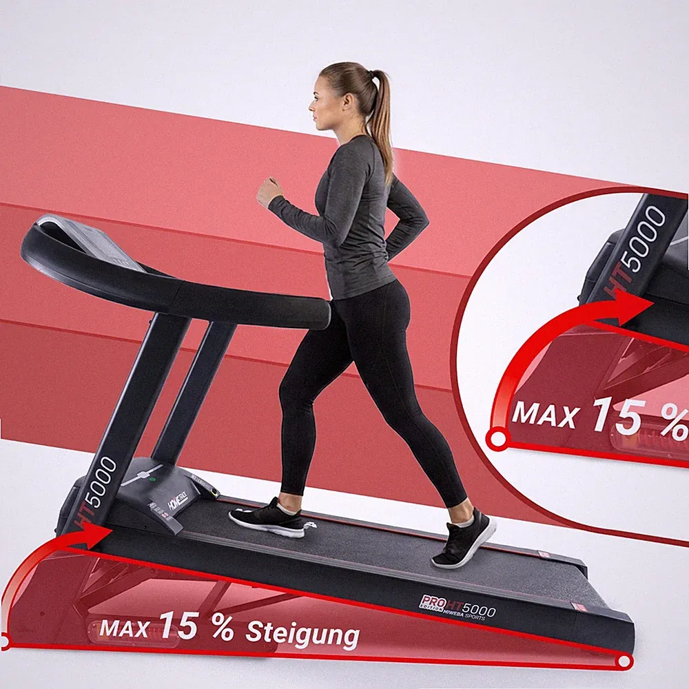 Laufband Klappbar mit Steigung 15% Fitness Joggen Heimtrainer App 2600 Watt