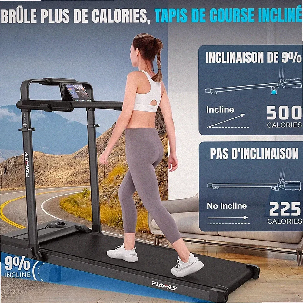 Laufband Klappbar mit Steigung 9% Fitness Joggen Heimtrainer LED Display 136 kg