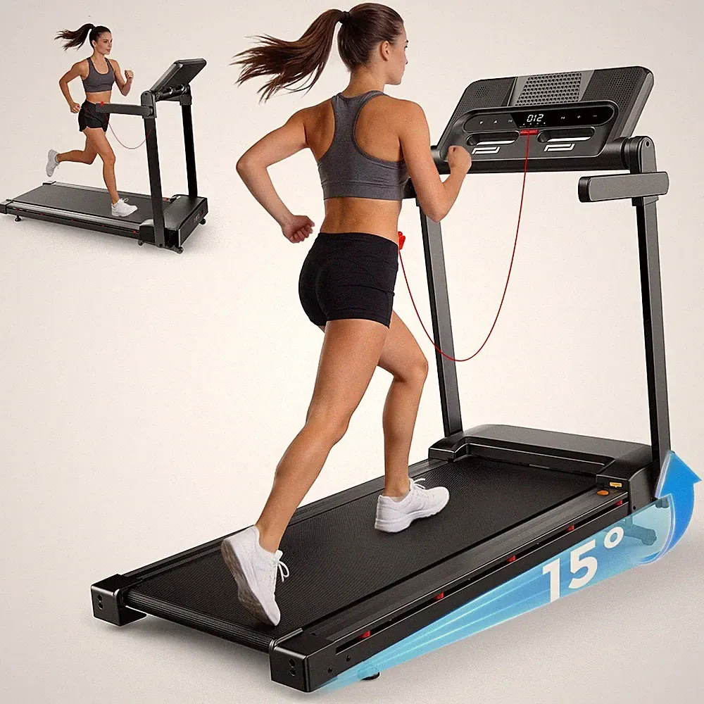 Laufband Klappbar Walking Pad Fitnessgerät 14km/h Steigung 150kg Leise Heimtrain
