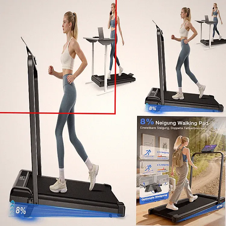 Laufband mit Neigung - Walking Pad Laufpad für Zuhause Klein Walkpad mit
