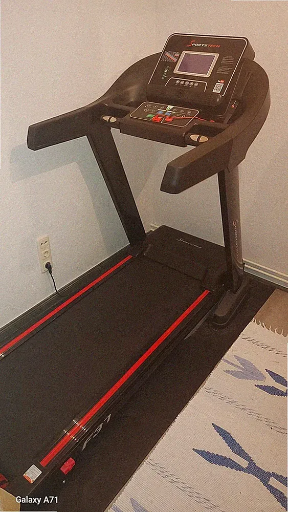 Laufband Profi Sportstech F37 mit Bauchgurt und Bodenmatte, bis 150 kg belastbar