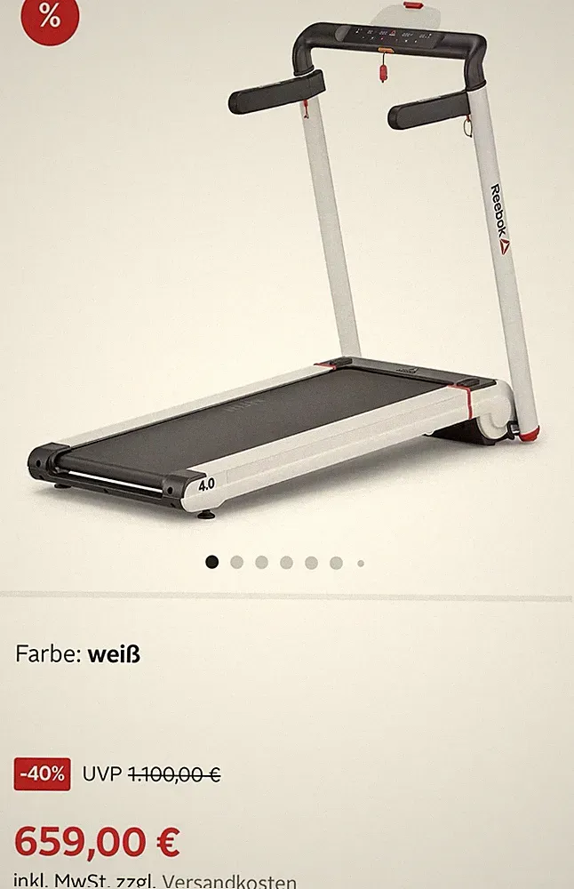 Laufband so gut wie neu, Klappbar Faltdesign, Reebok i-Run 4.0 - bis 16 km/h