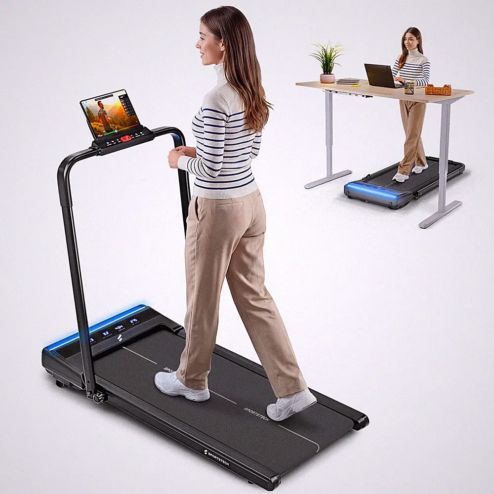 Laufband sWalk Lite Plus mit manueller Steigung - Treadmill bis 12km/h, app