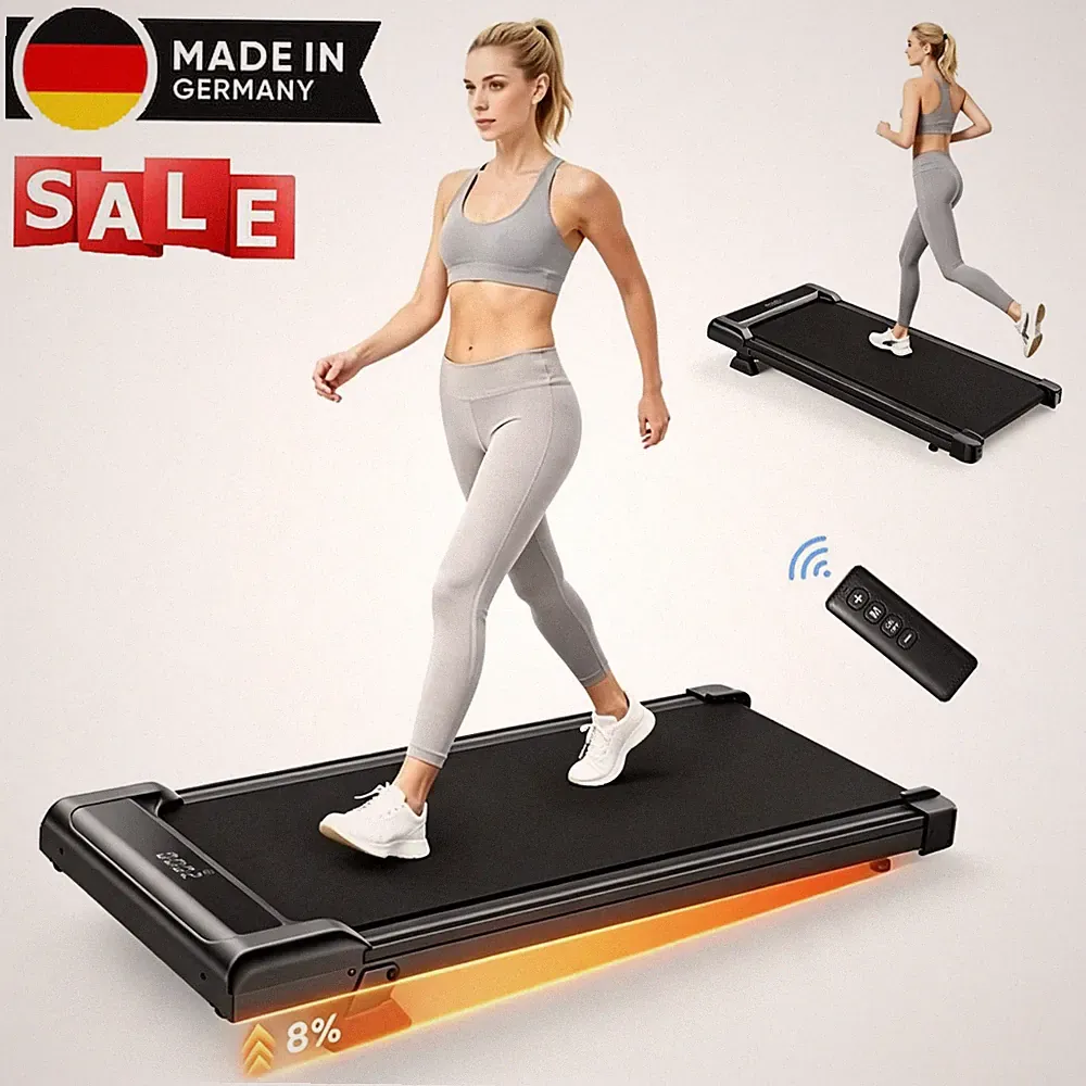 Laufband Tragbar Laufbänder 3 in 1 - Laufband mit 8% Steigung Elektrisches 130KG