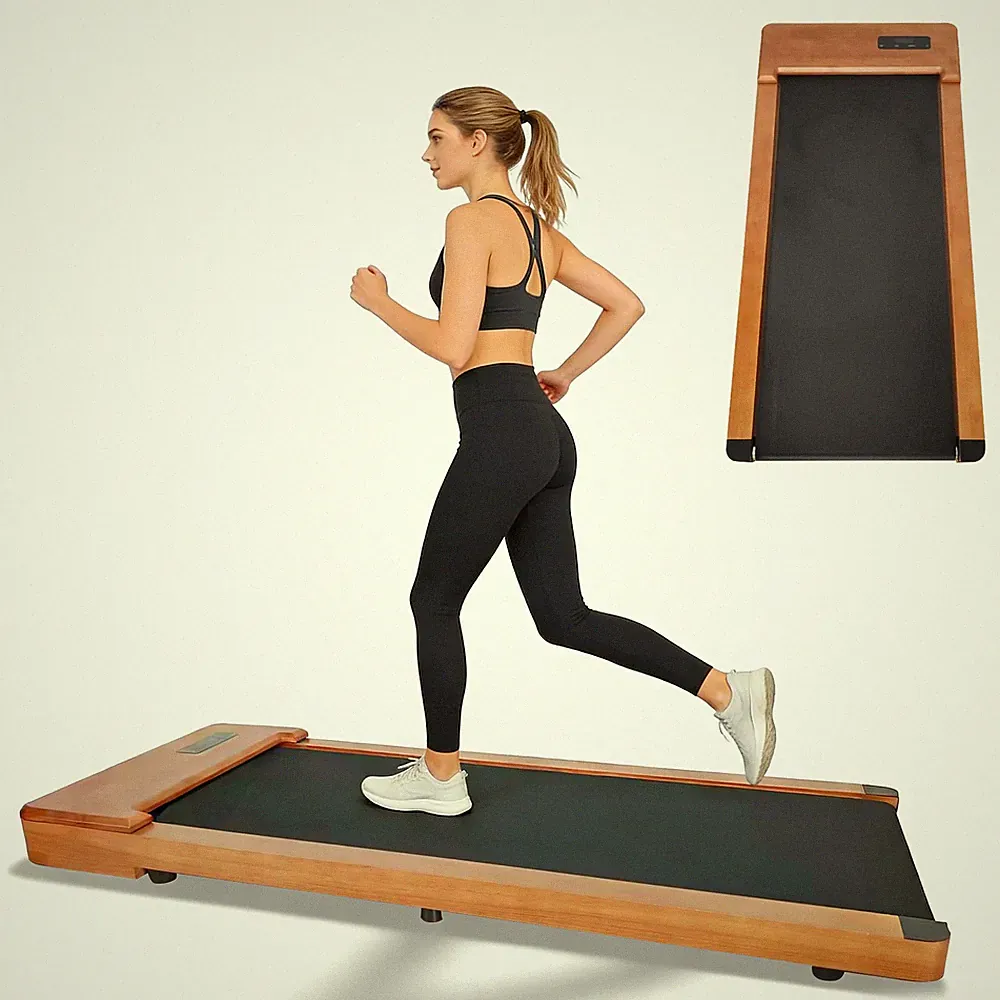 Laufband Walking Pad Holzlaufband,Massivholz Eiche,bis max. 8 km/h,120 kg max