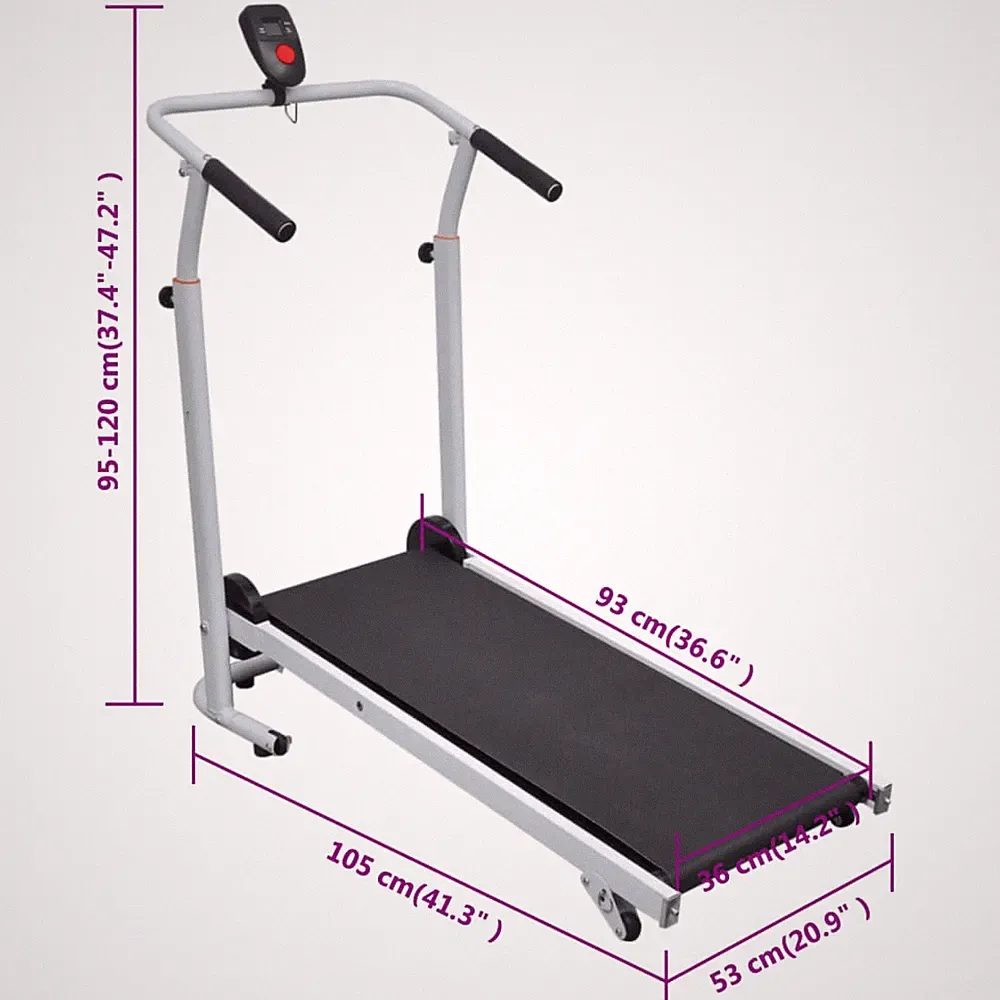 Perfekte Mini-Laufband Klappbar 93x36 cm Schwarz 100 kg Benutzerkapazität