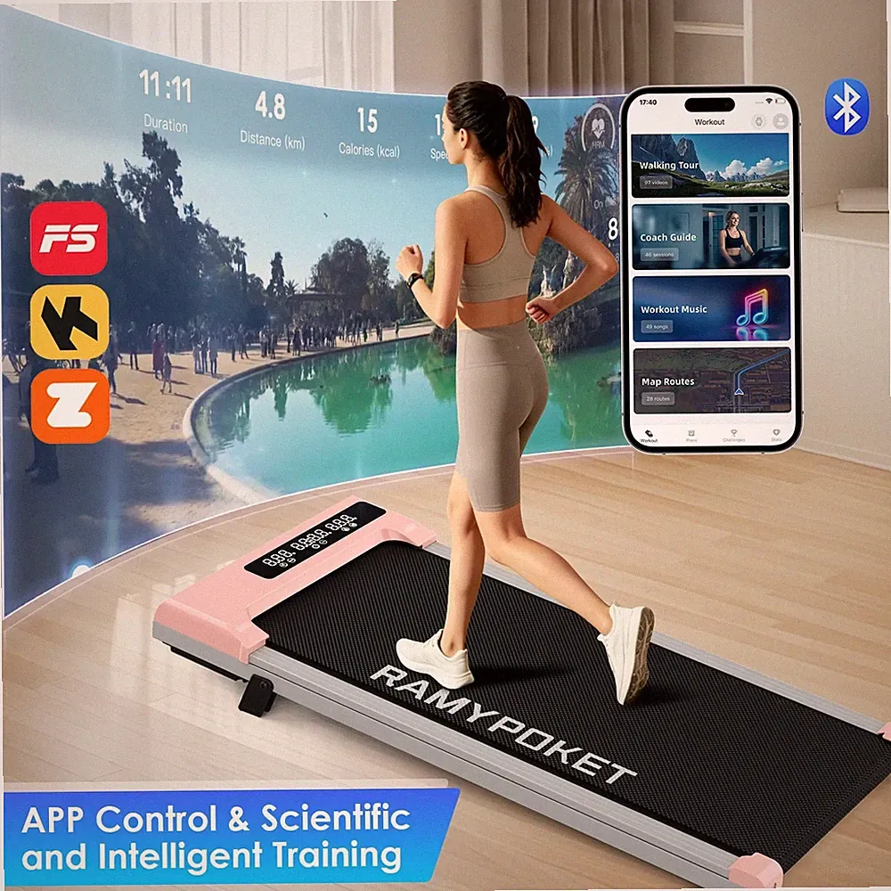Rosa Walking Pad Laufband 9% Neigung Elektrisch Home Gym Büro Fitness Fernbedienung ✨