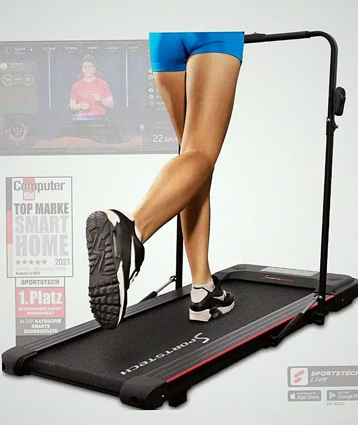 Sportstech DFT100 Laufband für Zuhause/Büro Walking Pad bis 8km/h