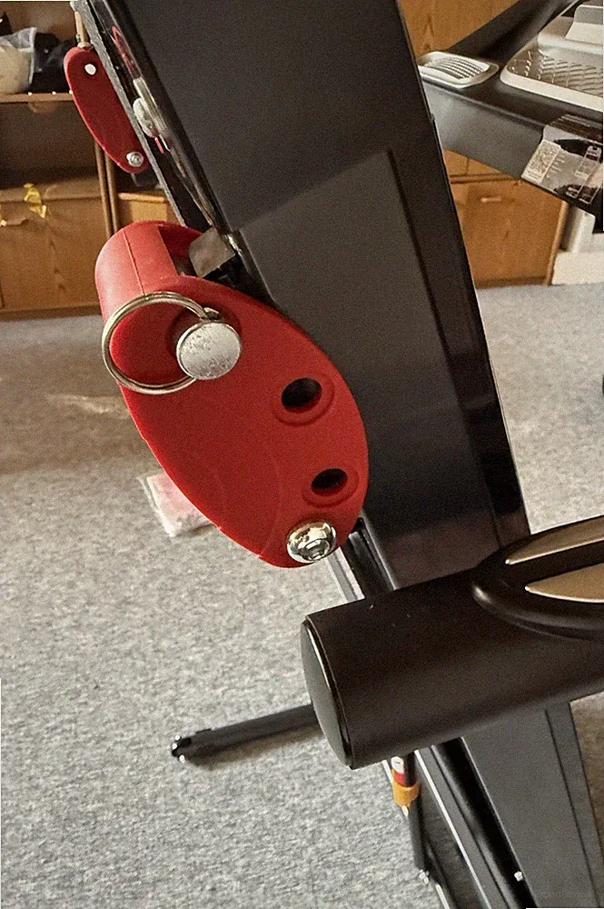 Sportstech F10 elektrisches Laufband klappbar, 12 Programme, Schwarz/Rot, Pulsm...
