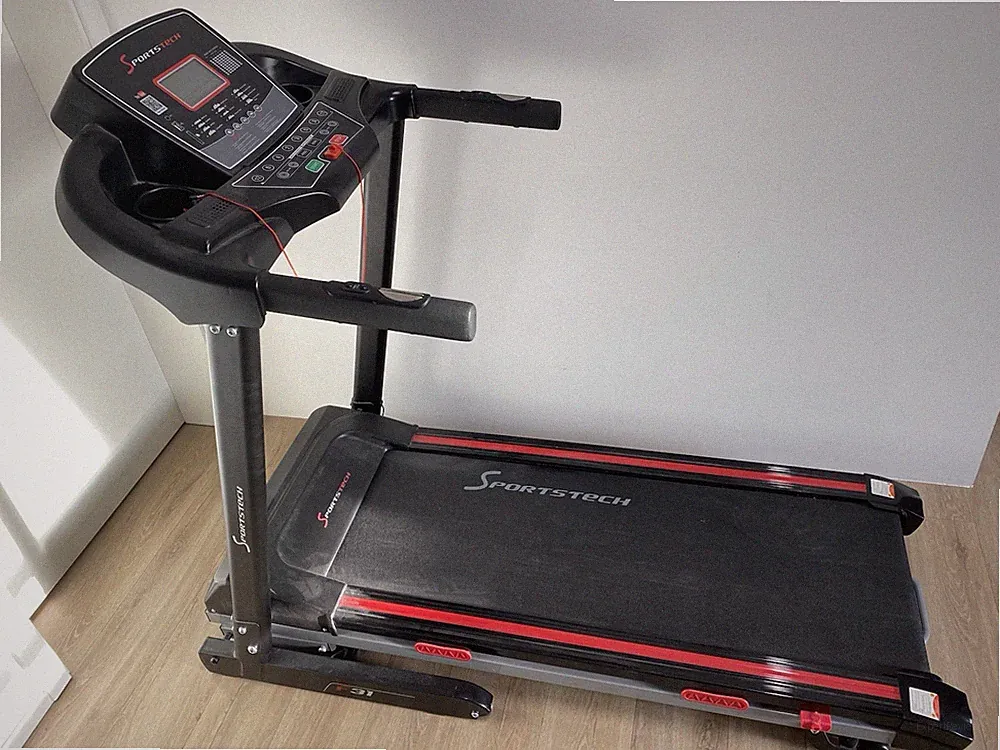 Sportstech F37 Laufband Elektrisch Geschwindigkeit + Winkel Einstellbar Fitness