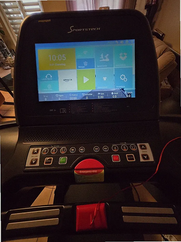 Sportstech Laufband Profi F75 mit LCD Display und Bluetooth Klappbar Schwarz TOP