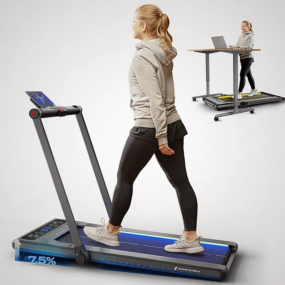 Sportstech Laufband sWalk Plus - klappbar- Treadmill 10 bis 12 km/h